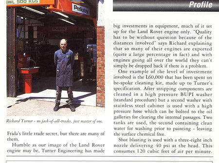 Engine & Repair - July/August 1996 - Turner Engineering Profile