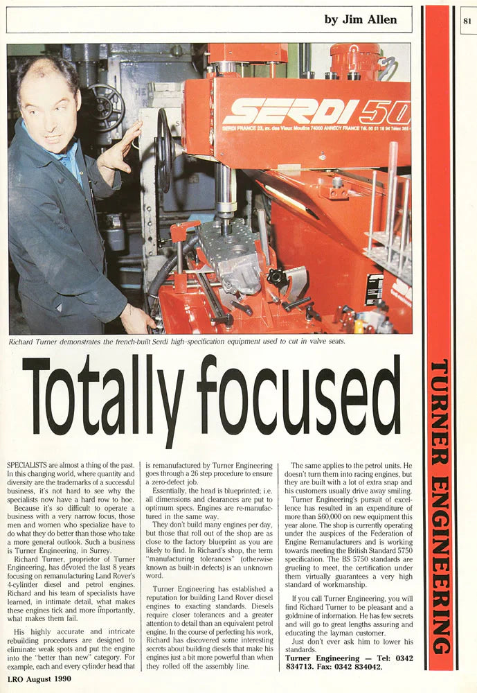 LRO August 1990 - Totally Focussed
