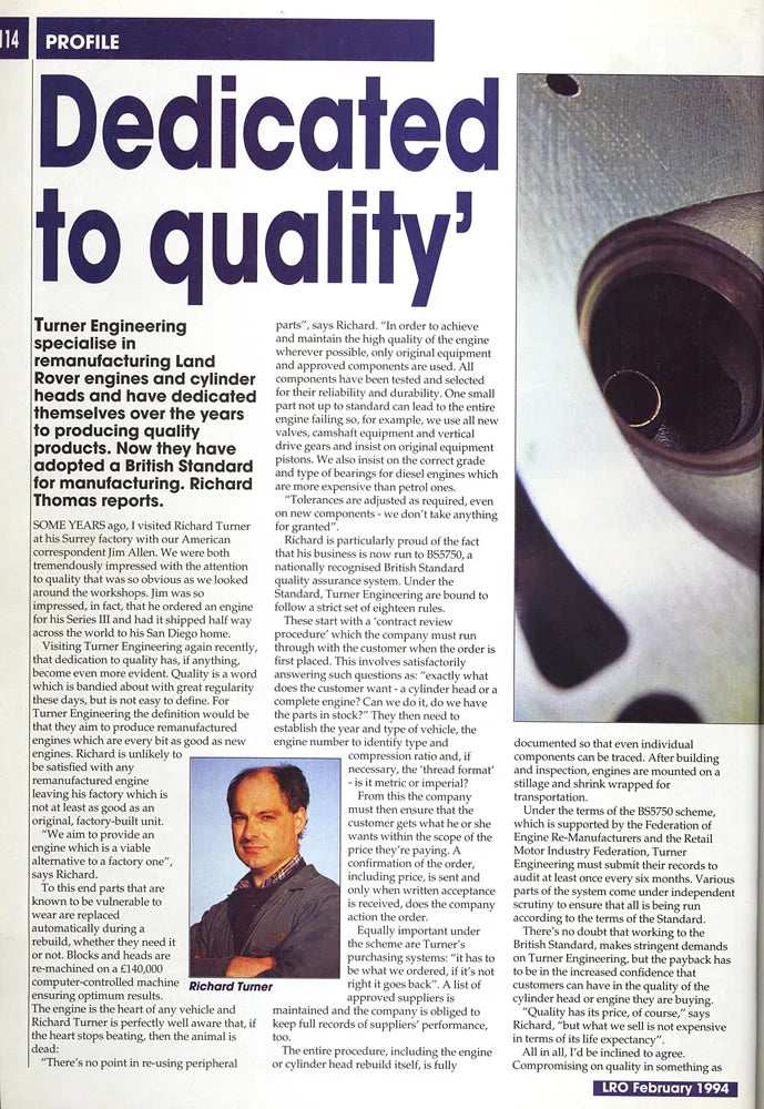 LRO February 1994 - Dedicated to quality